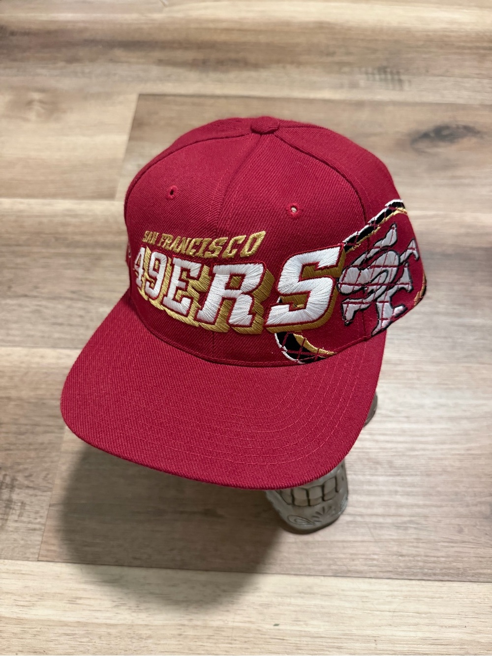Vtg San Francisco 49ers Sports Specialties SnapBack Grid Hat Shadow Laser NWOT